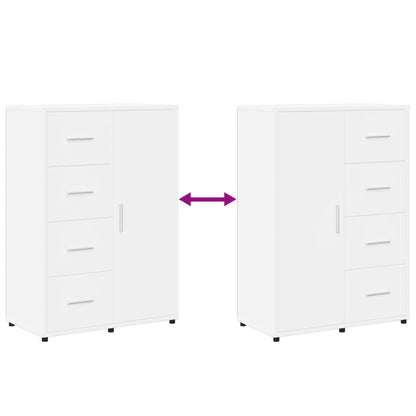 Příborníky 2 Ks Bílé 60 X 31 X 84 Cm Kompozitní Dřevo