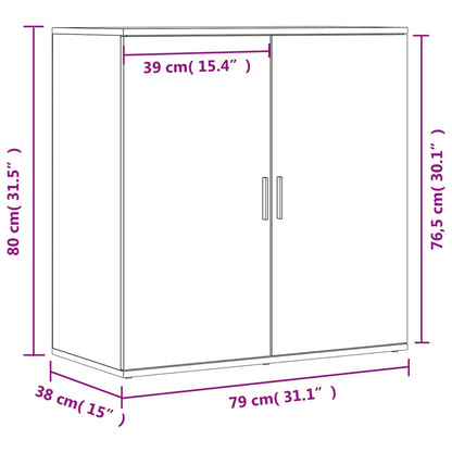 Příborníky 2 Ks 79 X 38 X 80 Cm Kompozitní Dřevo