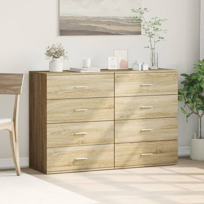 Příborníky 2 Ks Dub Sonoma 60 X 39 X 80 Cm Kompozitní Dřevo