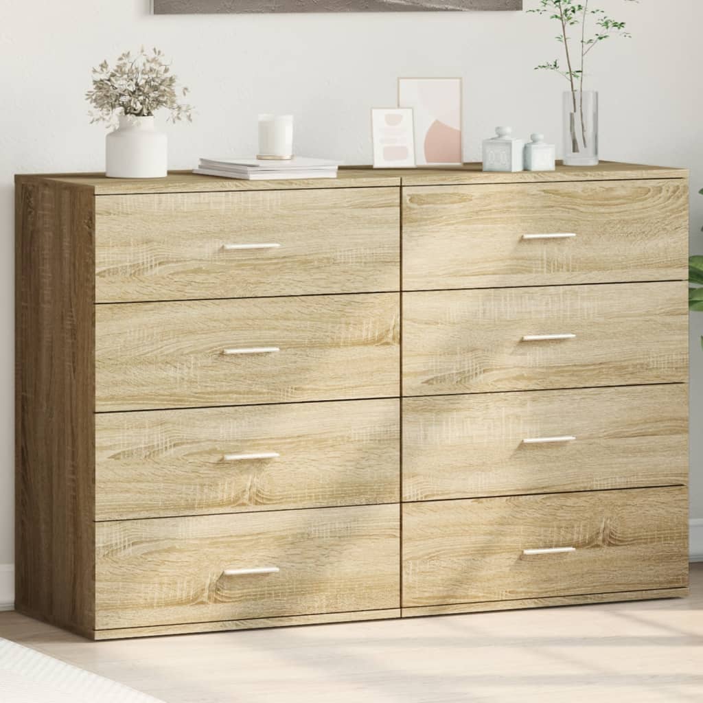 Příborníky 2 Ks Dub Sonoma 60 X 39 X 80 Cm Kompozitní Dřevo