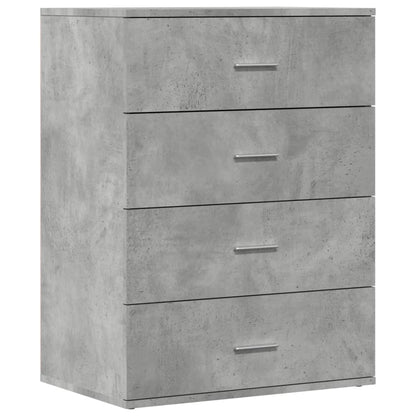 Příborníky 2 Ks Betonově Šedé 60 X 39 X 80 Cm Kompozitní Dřevo