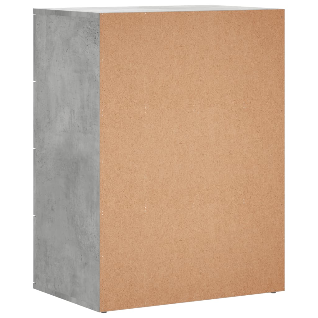Příborníky 2 Ks Betonově Šedé 60 X 39 X 80 Cm Kompozitní Dřevo