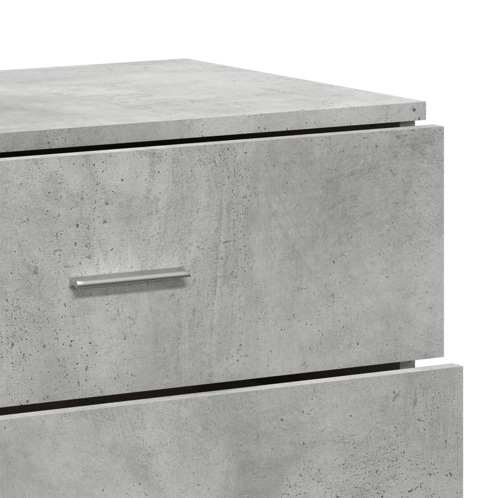 Příborníky 2 Ks Betonově Šedé 60 X 39 X 80 Cm Kompozitní Dřevo