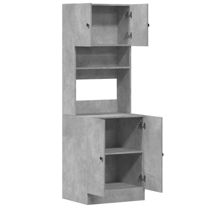 Kuchyňská Skříňka Betonově Šedá 60X50X180 Cm Kompozitní Dřevo