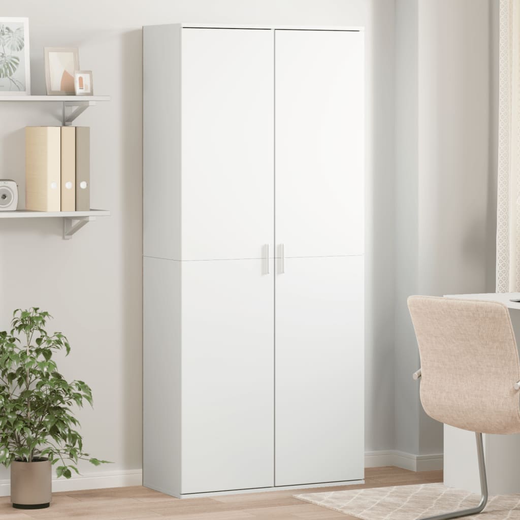Skříň Highboard 80 X 35 X 180 Cm Kompozitní Dřevo