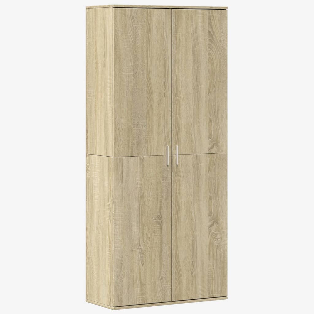 Skříň Highboard 80 X 35 X 180 Cm Kompozitní Dřevo