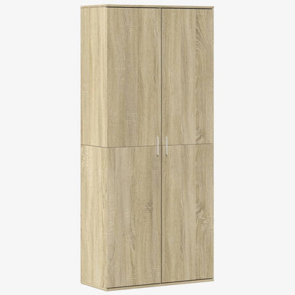 Skříň Highboard 80 X 35 X 180 Cm Kompozitní Dřevo