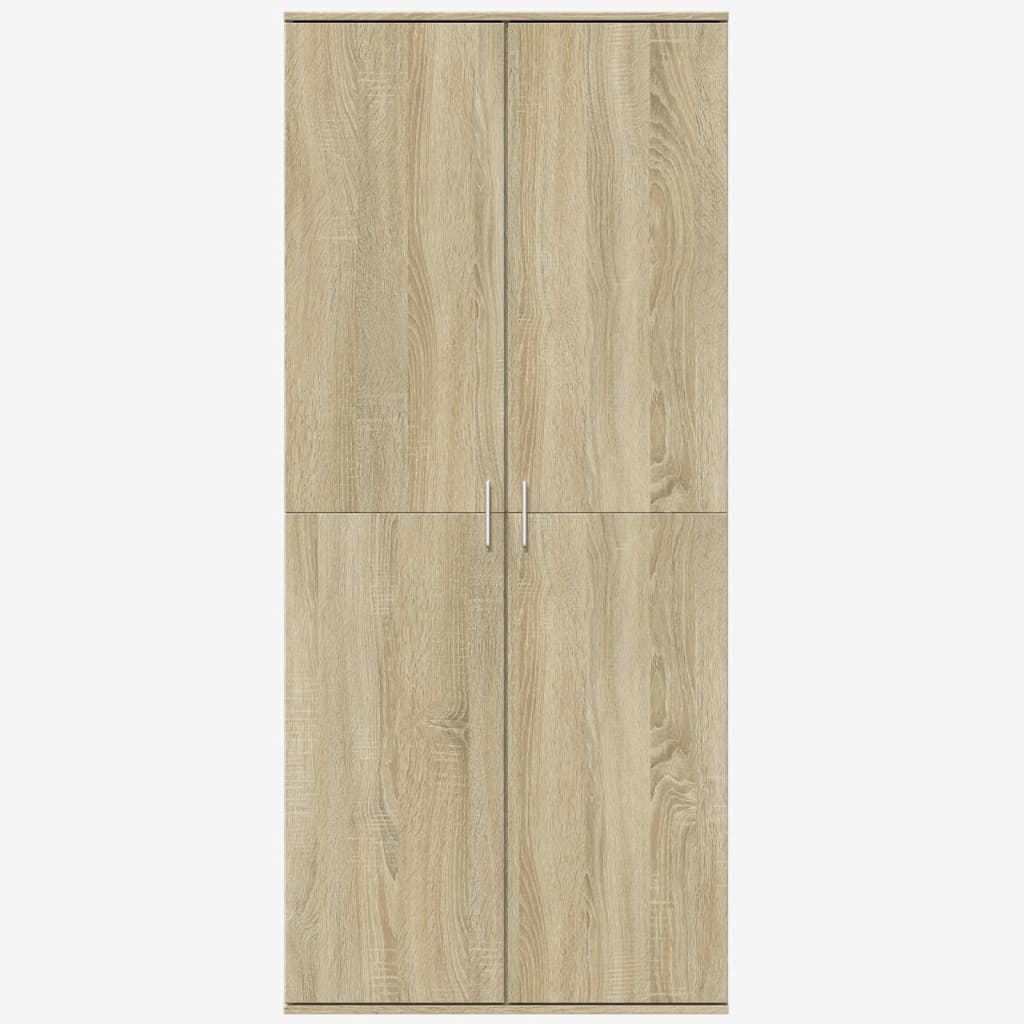 Skříň Highboard 80 X 35 X 180 Cm Kompozitní Dřevo