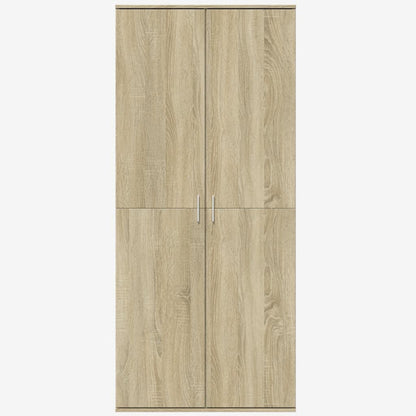 Skříň Highboard 80 X 35 X 180 Cm Kompozitní Dřevo