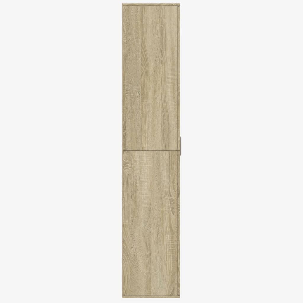 Skříň Highboard 80 X 35 X 180 Cm Kompozitní Dřevo