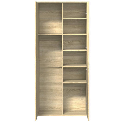 Skříň Highboard 80 X 35 X 180 Cm Kompozitní Dřevo