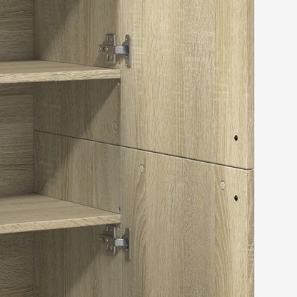 Skříň Highboard 80 X 35 X 180 Cm Kompozitní Dřevo