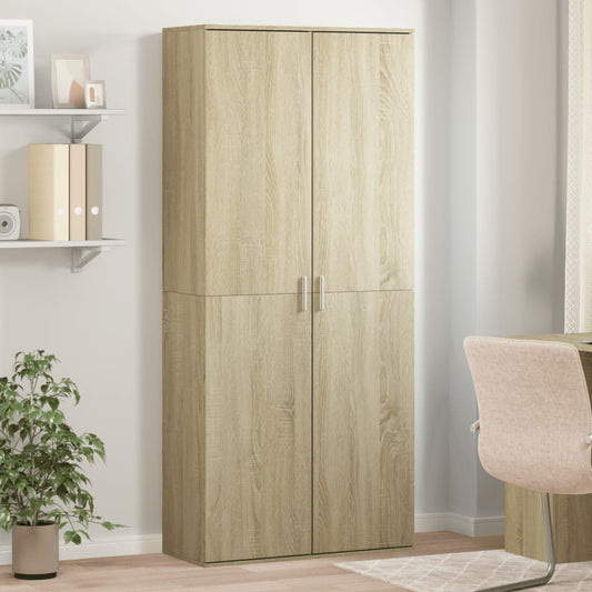 Skříň Highboard 80 X 35 X 180 Cm Kompozitní Dřevo