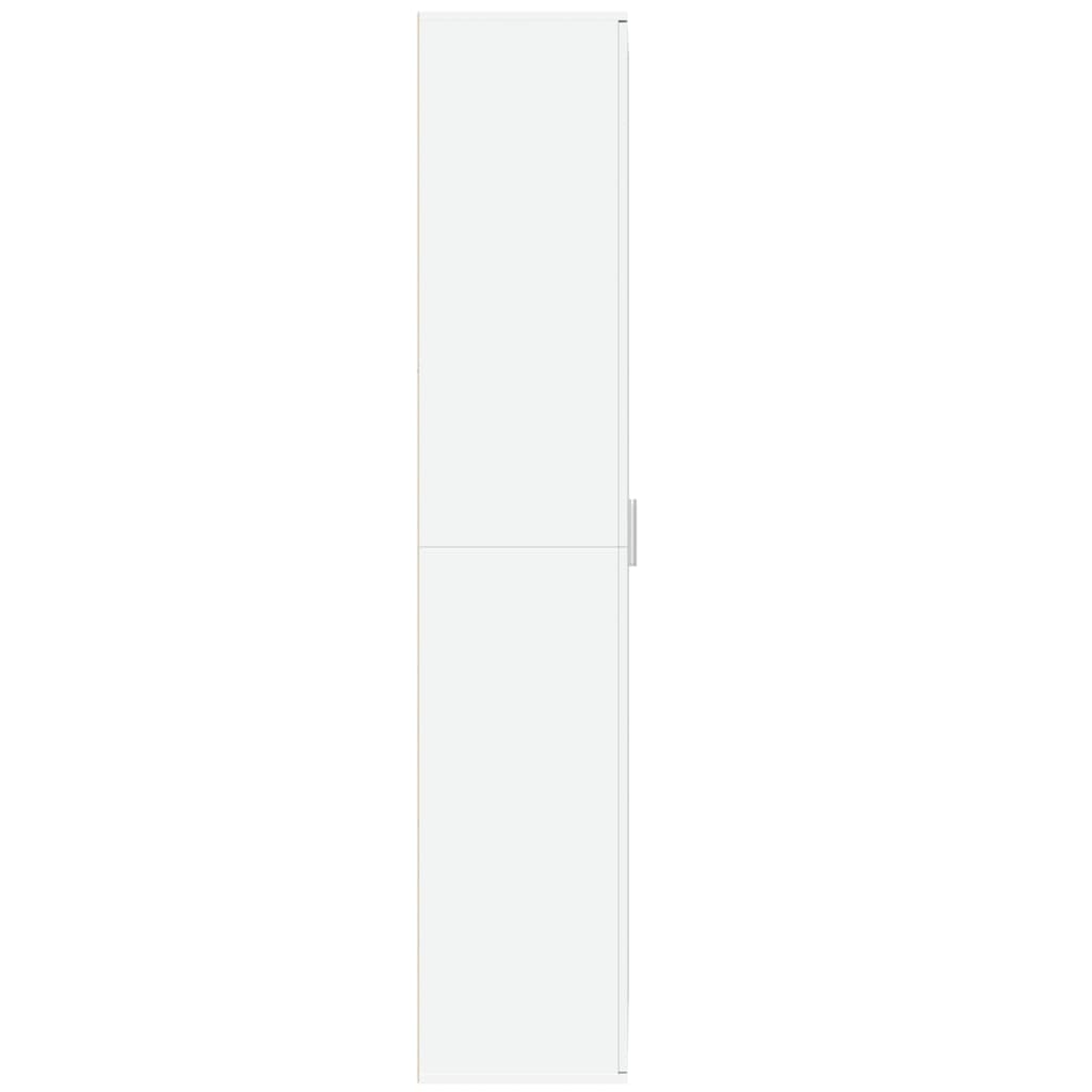 Skříň Highboard Bílá 70 X 35 X 180 Cm Kompozitní Dřevo