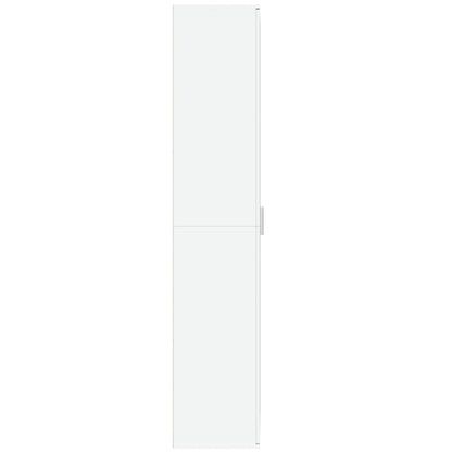 Skříň Highboard Bílá 70 X 35 X 180 Cm Kompozitní Dřevo