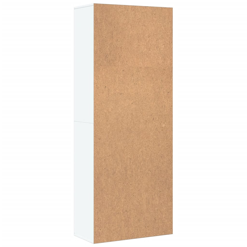 Skříň Highboard Bílá 70 X 35 X 180 Cm Kompozitní Dřevo