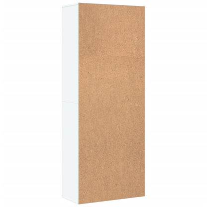 Skříň Highboard Bílá 70 X 35 X 180 Cm Kompozitní Dřevo