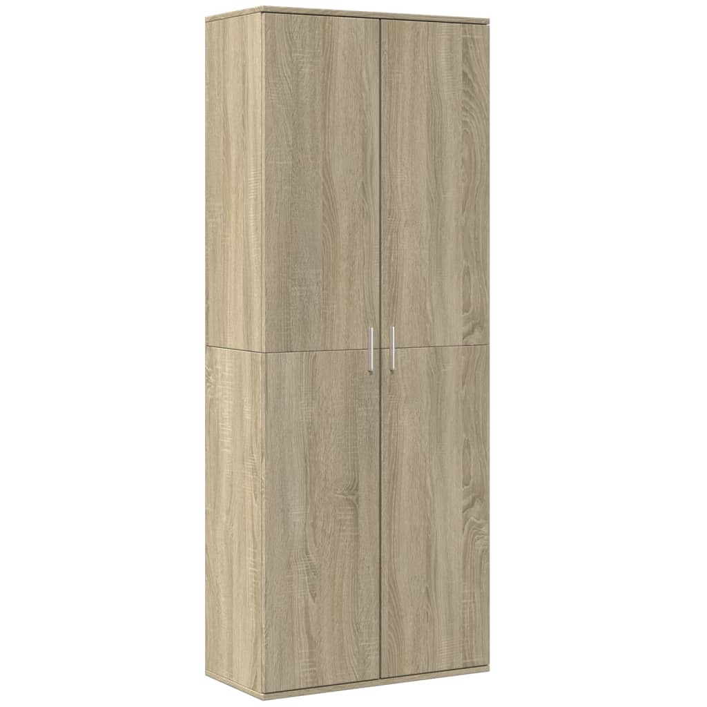 Skříň Highboard Dub Sonoma 70 X 35 X 180 Cm Kompozitní Dřevo