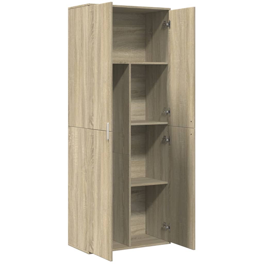 Skříň Highboard Dub Sonoma 70 X 35 X 180 Cm Kompozitní Dřevo