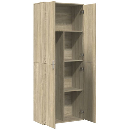 Skříň Highboard Dub Sonoma 70 X 35 X 180 Cm Kompozitní Dřevo