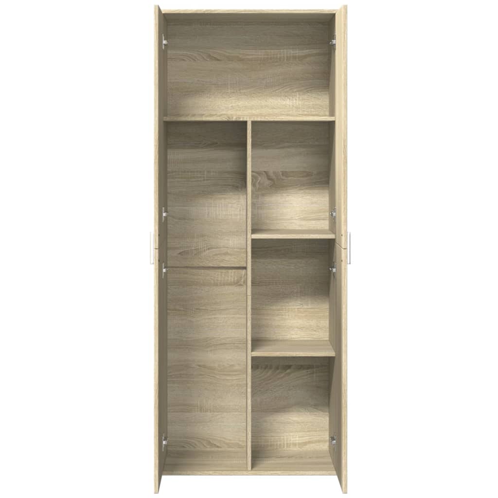 Skříň Highboard Dub Sonoma 70 X 35 X 180 Cm Kompozitní Dřevo