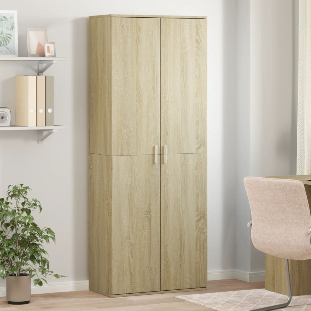 Skříň Highboard Dub Sonoma 70 X 35 X 180 Cm Kompozitní Dřevo