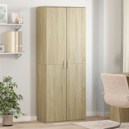 Skříň Highboard Dub Sonoma 70 X 35 X 180 Cm Kompozitní Dřevo
