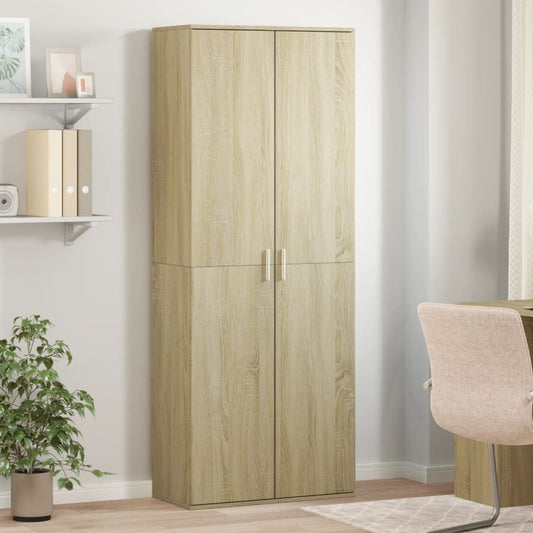 Skříň Highboard Dub Sonoma 70 X 35 X 180 Cm Kompozitní Dřevo