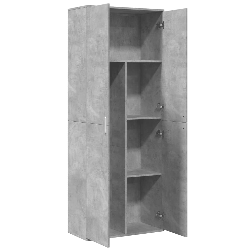 Skříň Highboard Betonově Šedá 70 X 35 X 180 Cm Kompozitní Dřevo