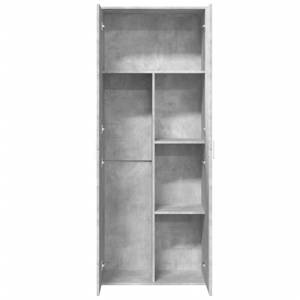 Skříň Highboard Betonově Šedá 70 X 35 X 180 Cm Kompozitní Dřevo