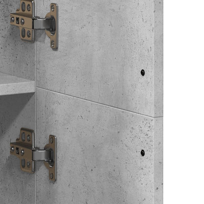 Skříň Highboard Betonově Šedá 70 X 35 X 180 Cm Kompozitní Dřevo