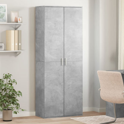 Skříň Highboard Betonově Šedá 70 X 35 X 180 Cm Kompozitní Dřevo