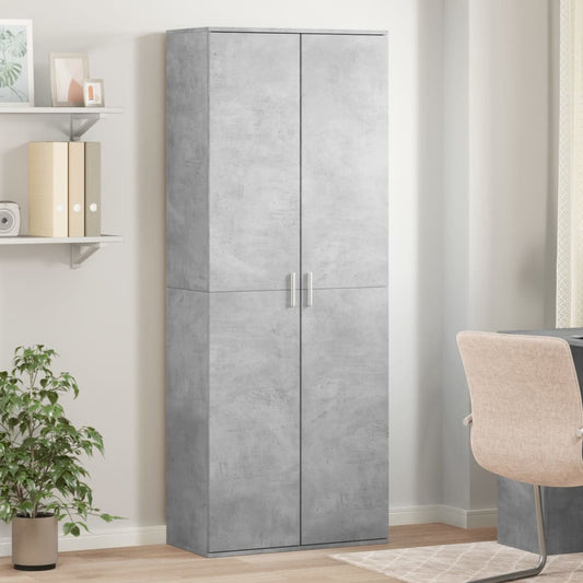 Skříň Highboard Betonově Šedá 70 X 35 X 180 Cm Kompozitní Dřevo