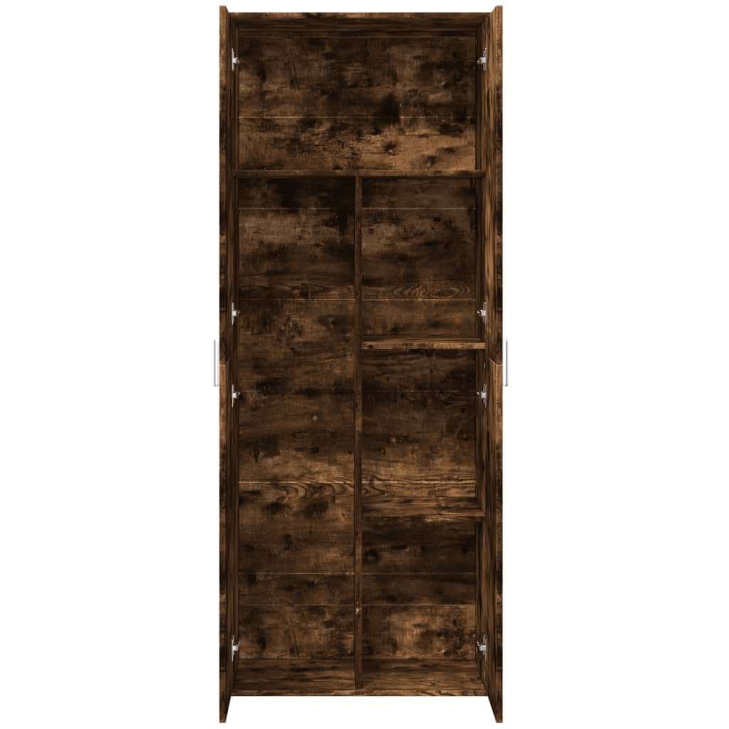 Skříň Highboard Kouřový Dub 70 X 35 X 180 Cm Kompozitní Dřevo