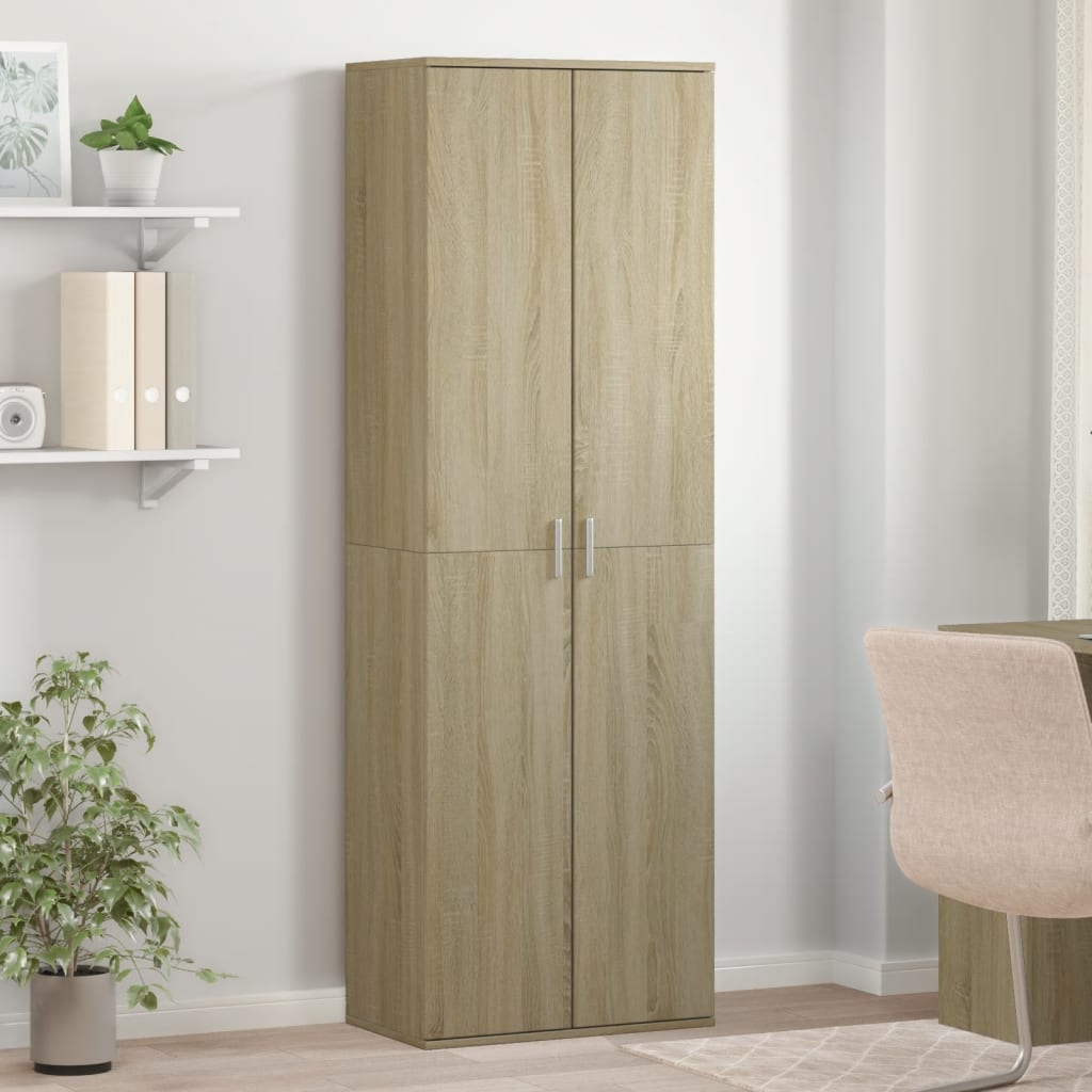 Skříň Highboard Dub Sonoma 60 X 35 X 180 Cm Kompozitní Dřevo