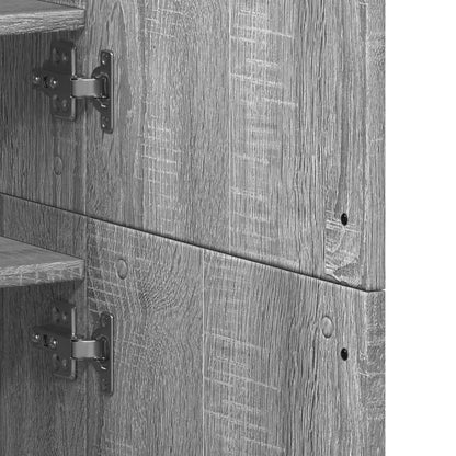 Botník Šedý Sonoma 80 X 39 X 178 Cm Kompozitní Dřevo