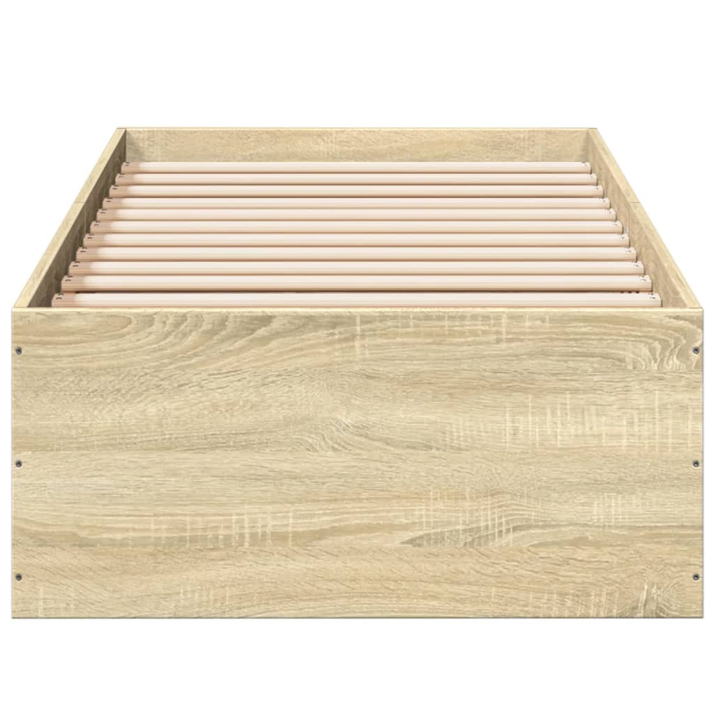 Rám Postele Bez Matrace Dub Sonoma 75 X 190 Cm Kompozitní Dřevo