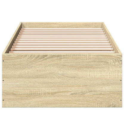 Rám Postele Bez Matrace Dub Sonoma 75 X 190 Cm Kompozitní Dřevo
