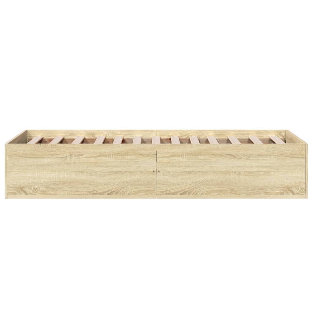Rám Postele Bez Matrace Dub Sonoma 75 X 190 Cm Kompozitní Dřevo