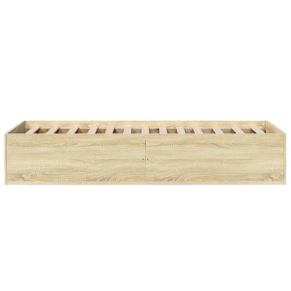 Rám Postele Bez Matrace Dub Sonoma 75 X 190 Cm Kompozitní Dřevo