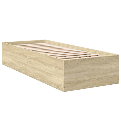 Rám Postele Bez Matrace Dub Sonoma 75 X 190 Cm Kompozitní Dřevo
