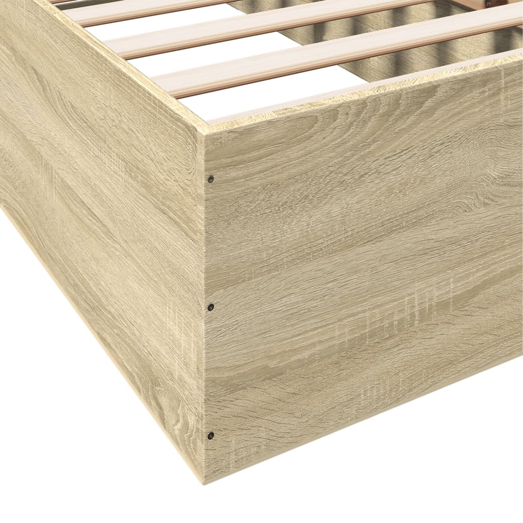 Rám Postele Bez Matrace Dub Sonoma 75 X 190 Cm Kompozitní Dřevo