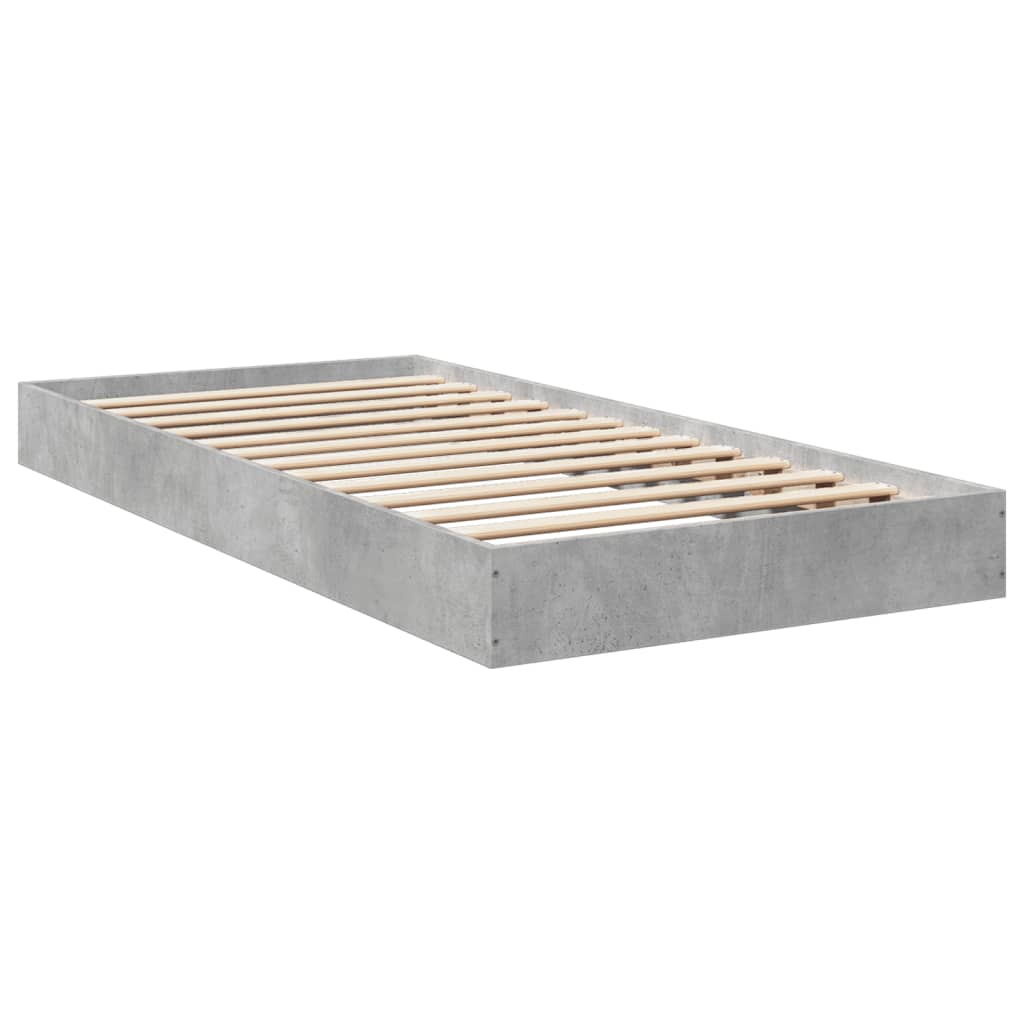 Rám Postele Betonově Šedý Kompozitní Dřevo Betonová Šedá