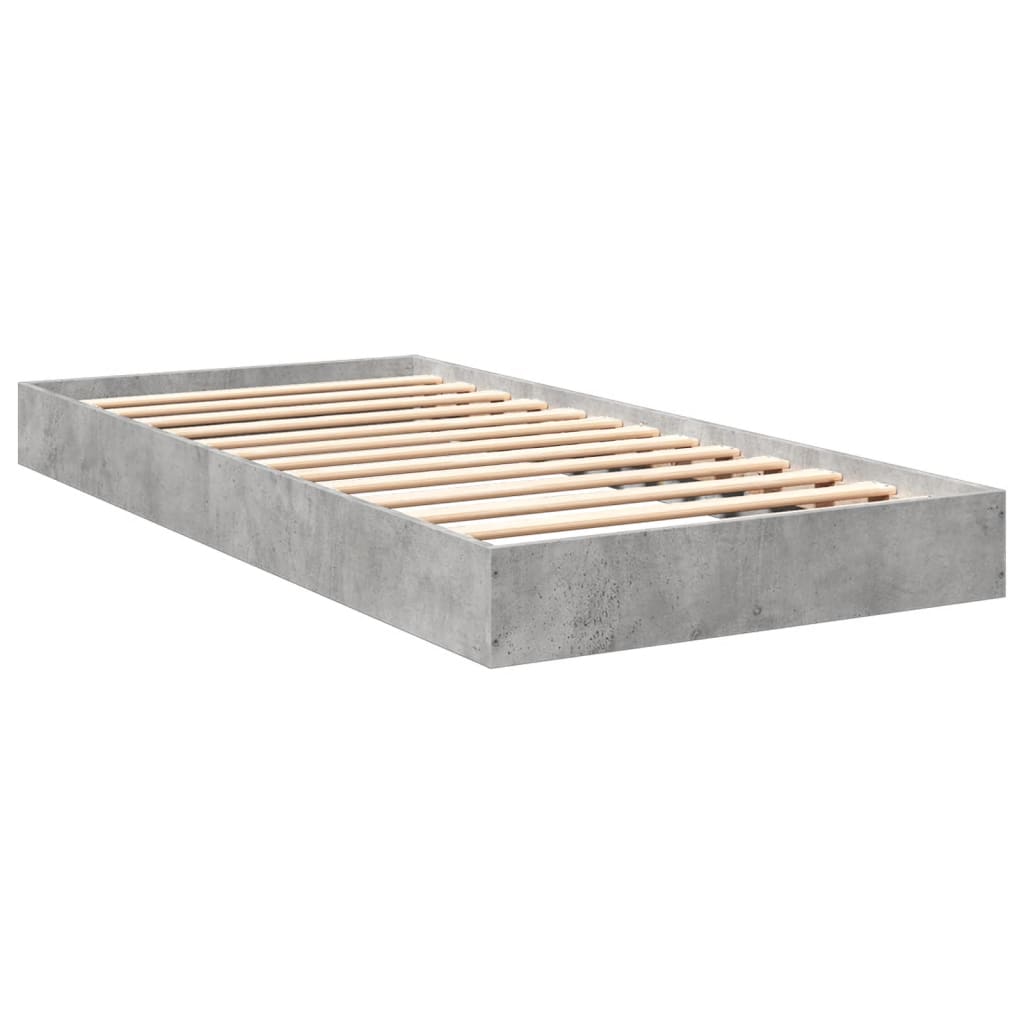 Rám Postele Betonově Šedý Kompozitní Dřevo Betonová Šedá