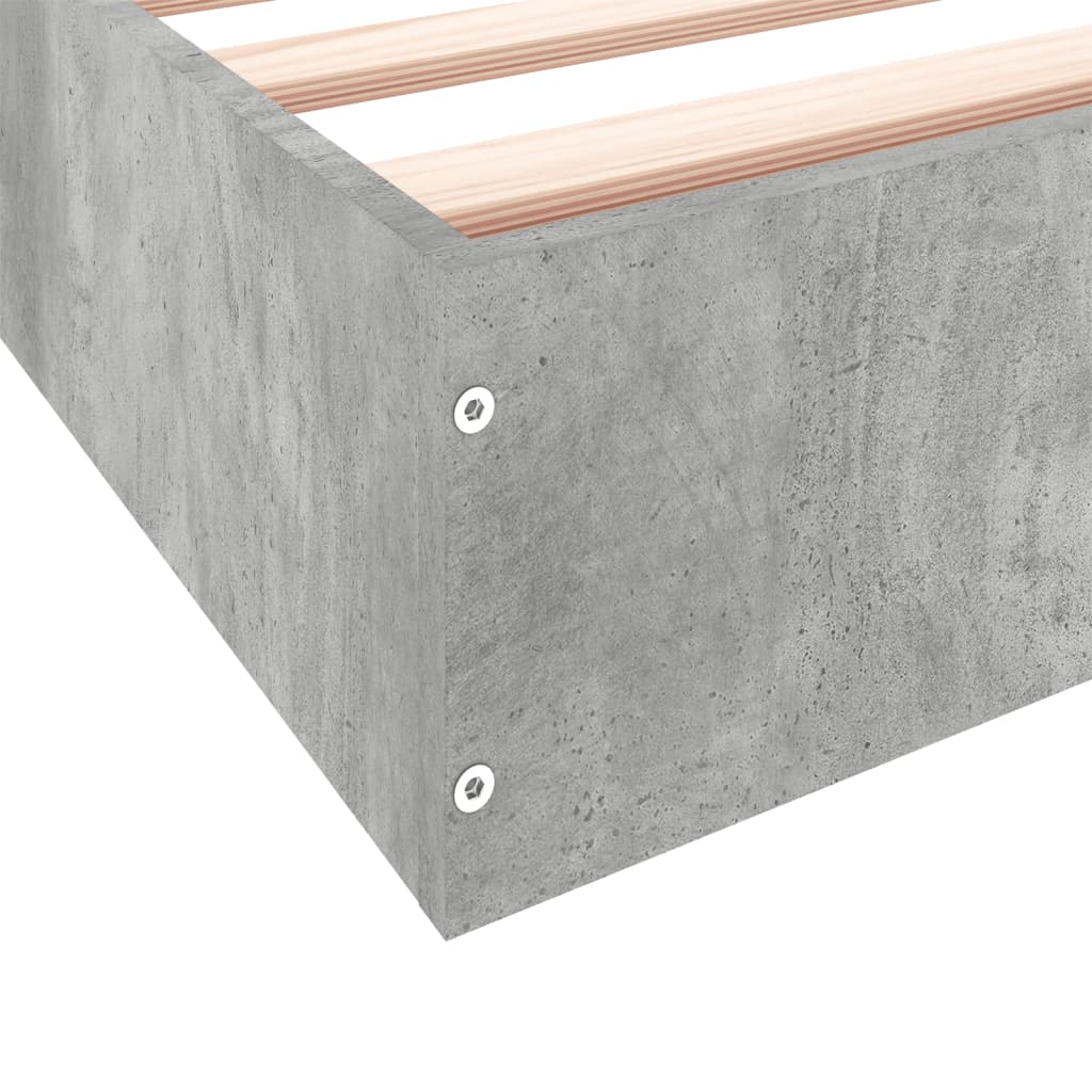 Rám Postele Betonově Šedý Kompozitní Dřevo Betonová Šedá
