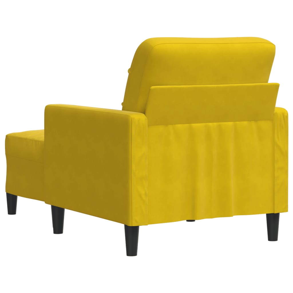 Křeslo S Podnožkou Žluté 60 Cm Samet