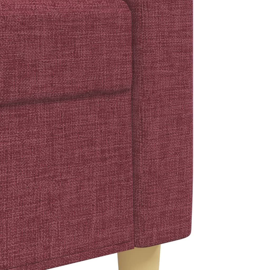 3Dílná Sedací Souprava Vínová Textil