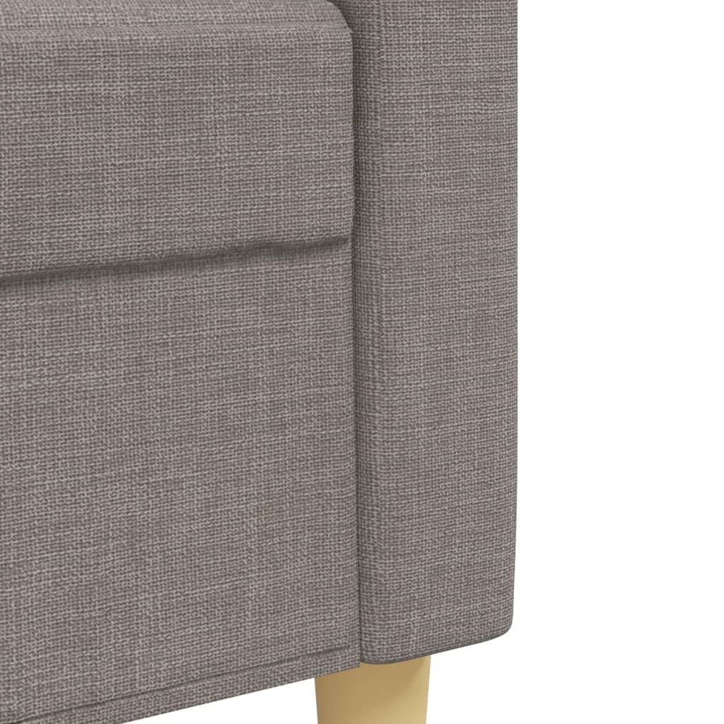 4Dílná Sedací Souprava S Podnožkou Taupe Textil