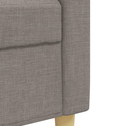 4Dílná Sedací Souprava S Podnožkou Taupe Textil