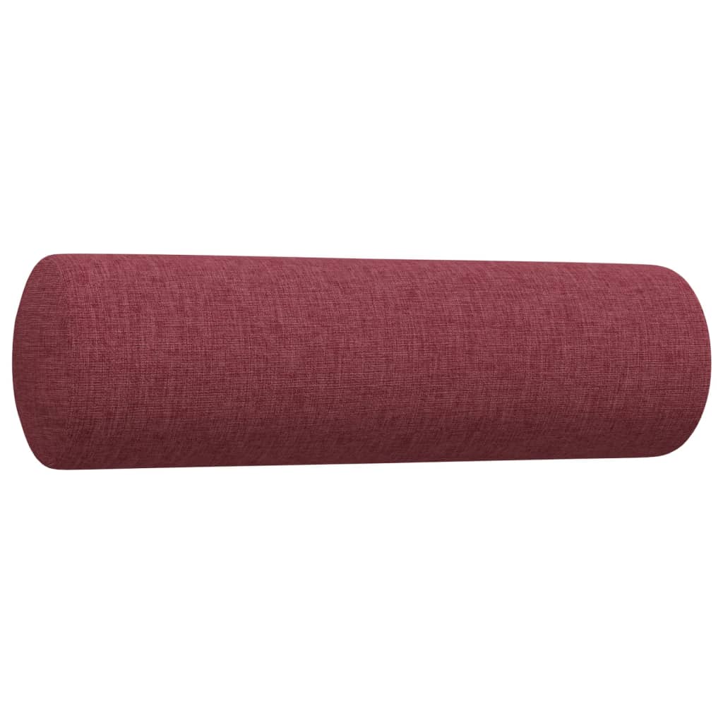 3Dílná Sedací Souprava S Polštáři Vínová Textil